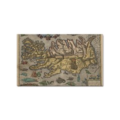 Iceland Cartography Map Renaissance Sticker (rectangular) by B30l