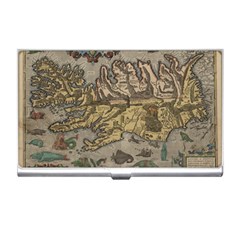 Iceland Cartography Map Renaissance Business Card Holder by B30l