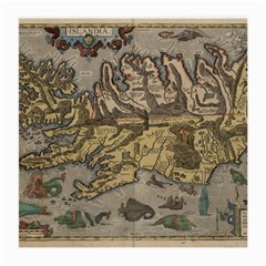 Iceland Cartography Map Renaissance Medium Glasses Cloth by B30l