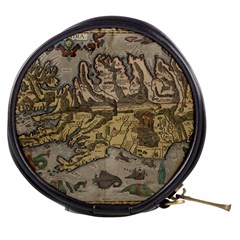 Iceland Cartography Map Renaissance Mini Makeup Bag by B30l