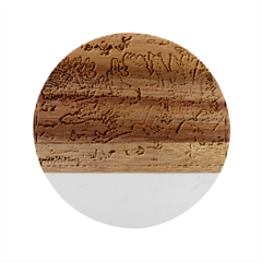 Iceland Cartography Map Renaissance Marble Wood Coaster (round) by B30l