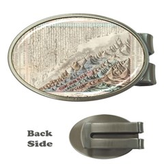 Mountain View Mountain Top Infographics Map Money Clips (oval)  by B30l