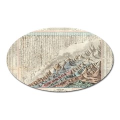 Mountain View Mountain Top Infographics Map Oval Magnet by B30l