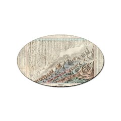 Mountain View Mountain Top Infographics Map Sticker Oval (10 Pack) by B30l