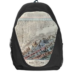 Mountain View Mountain Top Infographics Map Backpack Bag by B30l