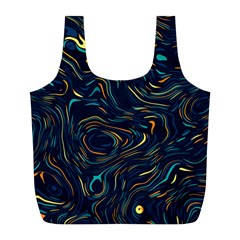 Colorful Abstract Pattern Creative Colorful Line Linear Background Full Print Recycle Bag (l) by B30l