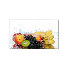 Variety Of Fruit Water Berry Food Splash Kiwi Grape Sticker Rectangular (100 Pack) by B30l