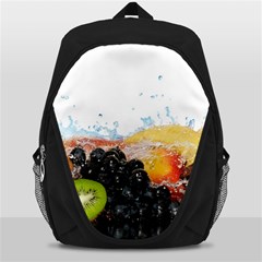 Variety Of Fruit Water Berry Food Splash Kiwi Grape Backpack Bag by B30l