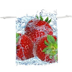 Red Strawberries Water Squirt Strawberry Fresh Splash Drops Lightweight Drawstring Pouch (xl) by B30l