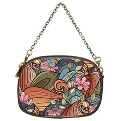 Multicolored Flower Decor Flowers Patterns Leaves Colorful Chain Purse (two Sides) by B30l