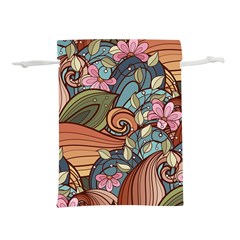 Multicolored Flower Decor Flowers Patterns Leaves Colorful Lightweight Drawstring Pouch (s) by B30l