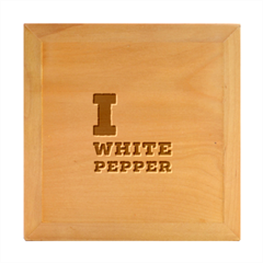 I Love White Pepper Wood Photo Frame Cube by ilovewhateva