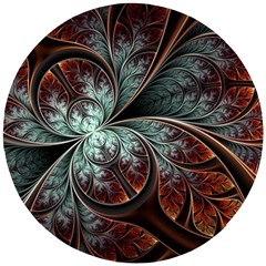 Abstract Pattern Design Art Wallpaper Tracery Texture Wooden Puzzle Round by danenraven