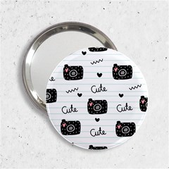 Cute Cameras Doodles Hand Drawn 2 25  Handbag Mirrors by Cowasu