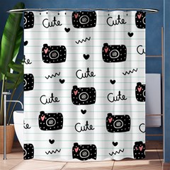 Cute Cameras Doodles Hand Drawn Shower Curtain 60  X 72  (medium)  by Cowasu