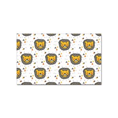 Lion Heads Pattern Design Doodle Sticker (rectangular) by Cowasu