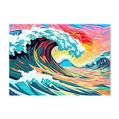 Ai Generated Waves Ocean Sea Tsunami Nautical Blue Sea (2) Crystal Sticker (a4) by Cowasu