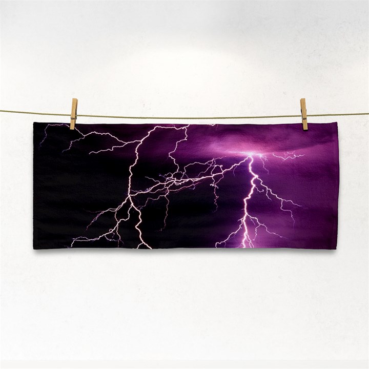 Storm Flashlight Space Nature Hand Towel