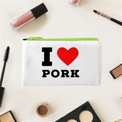 I Love Pork  Cosmetic Bag (xs) by ilovewhateva