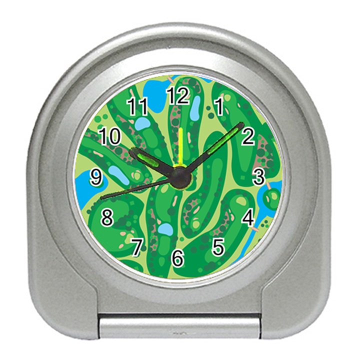 Golf Course Par Golf Course Green Travel Alarm Clock