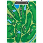 Golf Course Par Golf Course Green A4 Acrylic Clipboard Front