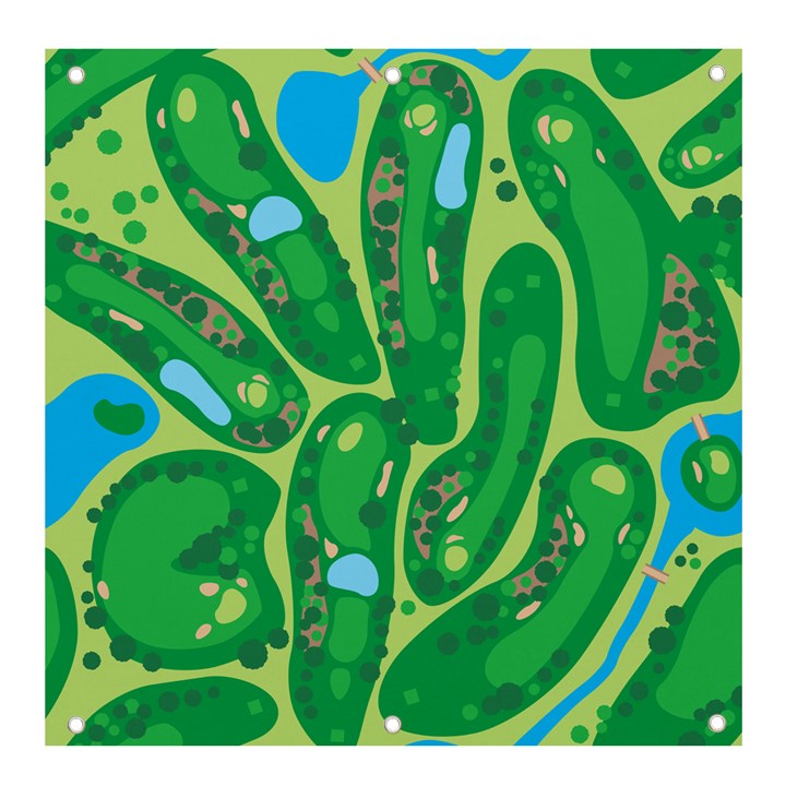 Golf Course Par Golf Course Green Banner and Sign 4  x 4 