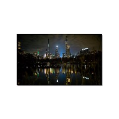 New York Night Central Park Skyscrapers Skyline Sticker (rectangular) by Cowasu