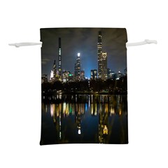 New York Night Central Park Skyscrapers Skyline Lightweight Drawstring Pouch (l) by Cowasu