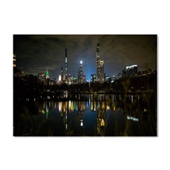 New York Night Central Park Skyscrapers Skyline Crystal Sticker (a4) by Cowasu