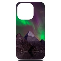 Fantasy Pyramid Mystic Space Aurora Iphone 14 Pro Black Uv Print Case by Cowasu