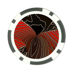 Red Gold Black Voracious Plant Leaf Poker Chip Card Guard (10 Pack) by Bangk1t