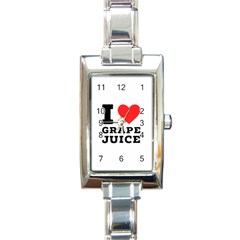 I Love Grape Juice Rectangle Italian Charm Watch by ilovewhateva