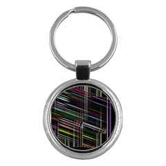 False Prismatic Black Background Key Chain (round) by Bangk1t