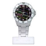 False Prismatic Black Background Plastic Nurses Watch Front