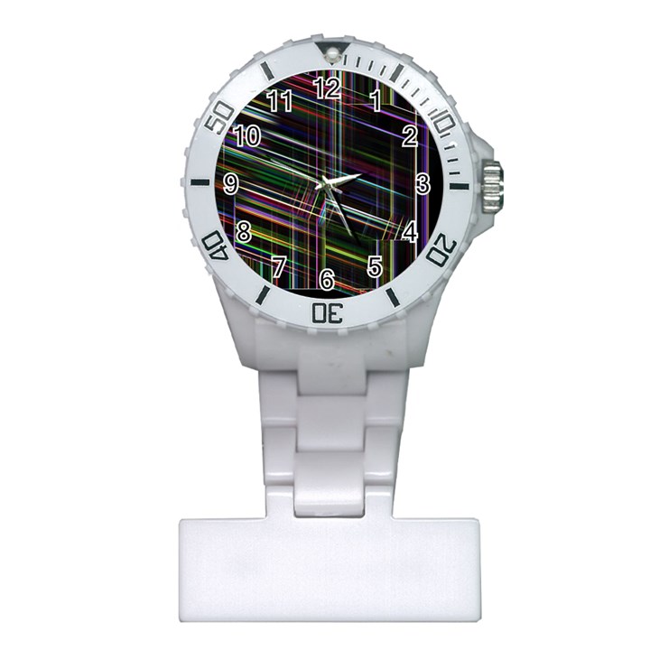 False Prismatic Black Background Plastic Nurses Watch