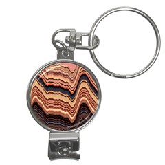 Jagged Pink Amplitude Waves Nail Clippers Key Chain by Bangk1t