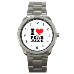 I Love Pear Juice Sport Metal Watch by ilovewhateva