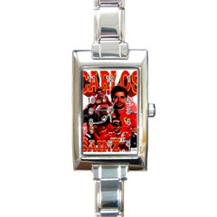 Carlos Sainz Rectangle Italian Charm Watch by Boster123