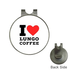 I Love Lungo Coffee  Hat Clips With Golf Markers by ilovewhateva