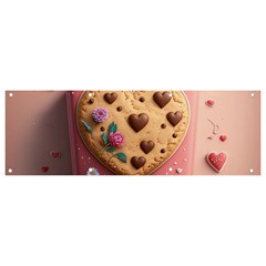 Cookies Valentine Heart Holiday Gift Love Banner And Sign 9  X 3  by Ndabl3x