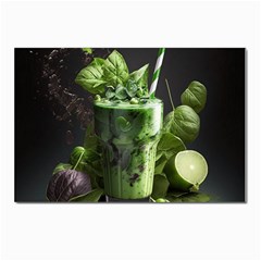 Drink Spinach Smooth Apple Ginger Postcards 5  X 7  (pkg Of 10) by Ndabl3x