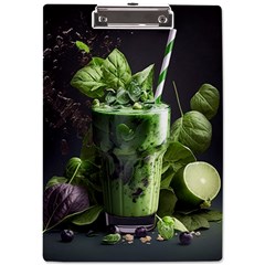 Drink Spinach Smooth Apple Ginger A4 Acrylic Clipboard by Ndabl3x