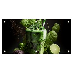 Drink Spinach Smooth Apple Ginger Banner And Sign 6  X 3  by Ndabl3x