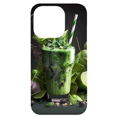 Drink Spinach Smooth Apple Ginger Iphone 14 Pro Black Uv Print Case by Ndabl3x