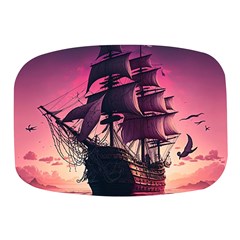 Ship Pirate Adventure Landscape Ocean Sun Heaven Mini Square Pill Box by Ndabl3x