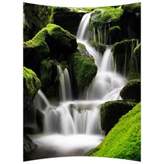 Waterfall Moss Korea Mountain Valley Green Forest Back Support Cushion by Ndabl3x