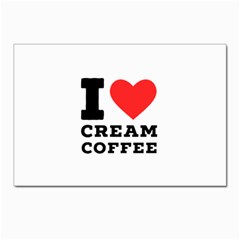 I Love Cream Coffee Postcards 5  X 7  (pkg Of 10) by ilovewhateva