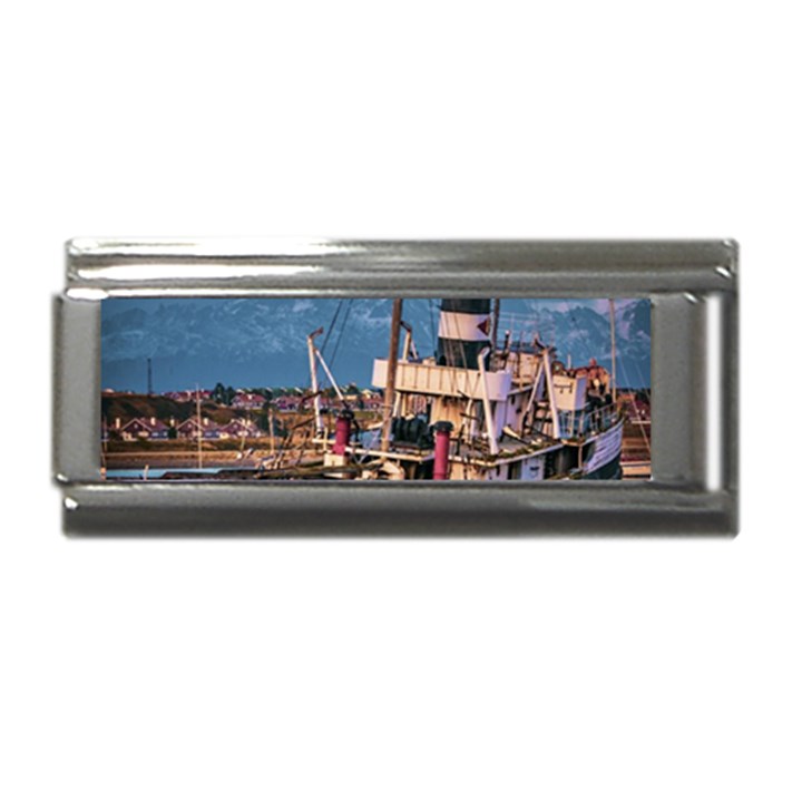 End of the World: Nautical Memories at Ushuaia Port, Argentina Superlink Italian Charm (9mm)