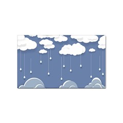 Blue Clouds Rain Raindrops Weather Sky Raining Sticker (rectangular) by Wav3s