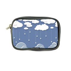 Blue Clouds Rain Raindrops Weather Sky Raining Coin Purse by Wav3s